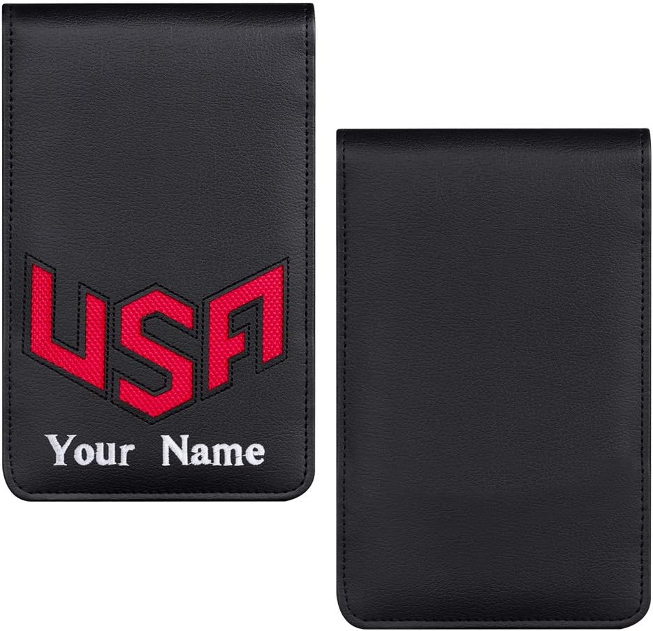 Golf Scorecard Holder & Yardage Book Cover, Golf Accessories Black Premium Leather Yardage Book Holders Cover