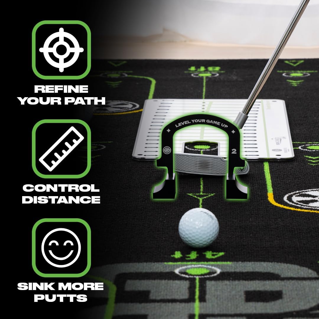 Back 2 Basics Putting Gates Set – Golf Putting Aid for Alignment & Accuracy – Gate Putting Green & Golf Putting Mat Trainer - Gate Putter Training Aid for Putting Green