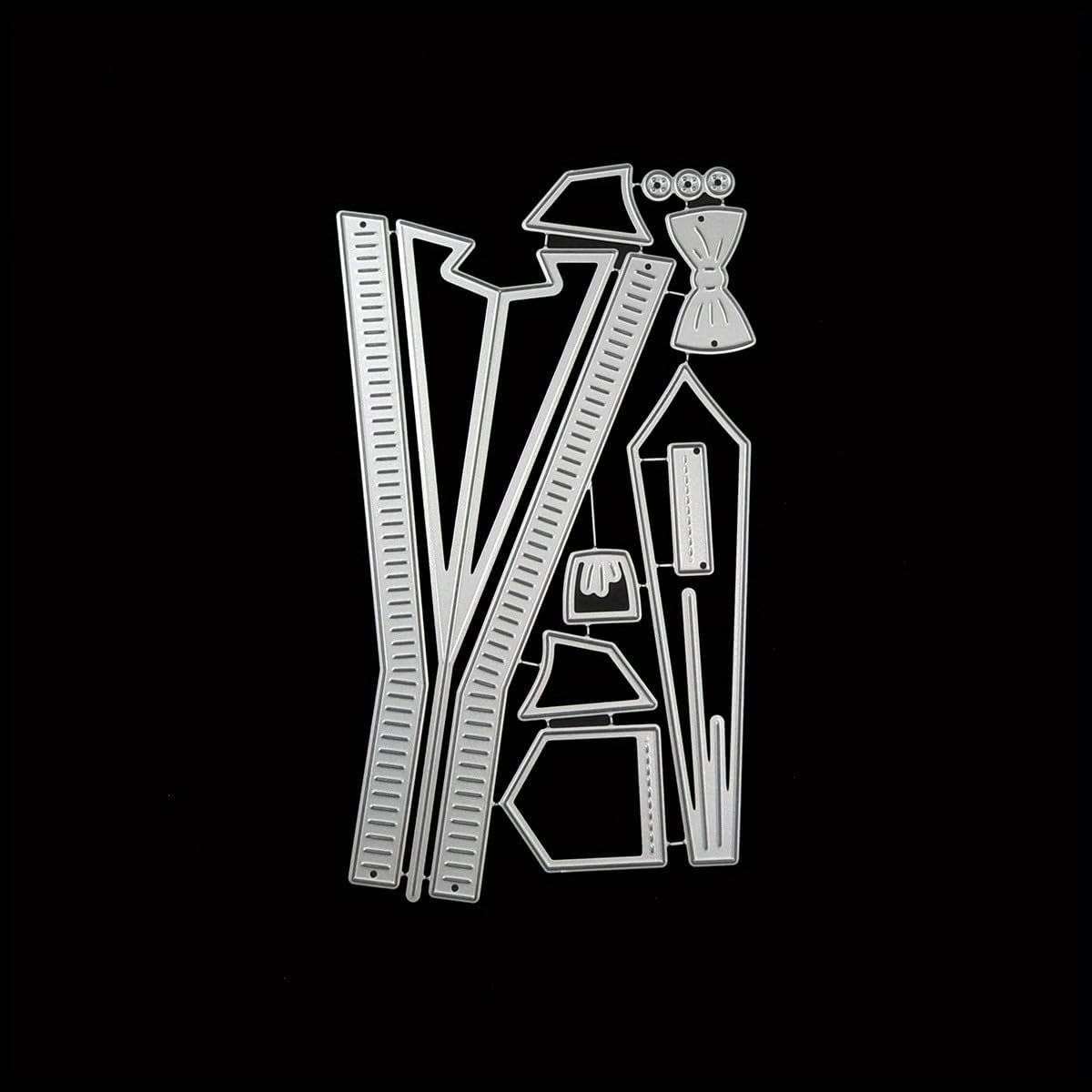 Metal Cutting Die for Scrapbooking - Cut Stencils for DIY Scrapbook Photo Album Decorative Paper Card, Card Making Supplies & Crafting Die Cut (Suit and Dress 6.7 x 4 in)