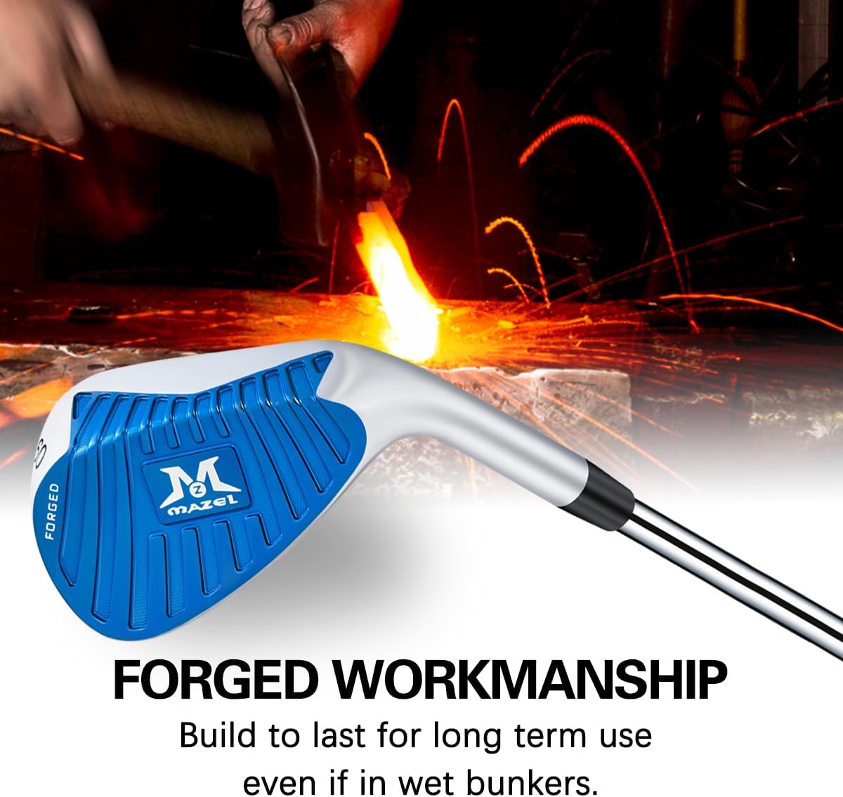 MAZEL Forged Golf Sand Wedge,Gap Wedge,Lob Wedge for Men,48/52/54/56/58/60 Degree Individual Golf Wedge,Milled Face for More Spin,Right Hand