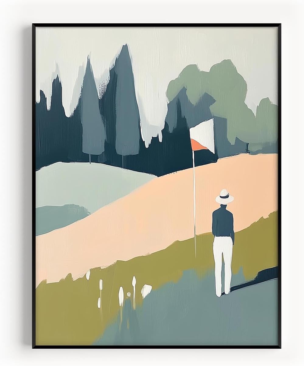 Golf Impressionist Art Print Posters - Premium Giclee Fine Art Prints - Sporty and Sophisticated Home Decor Posters, Golfer Art Prints for Home and Office Decor - Vintage Aesthetic, Ready to Frame