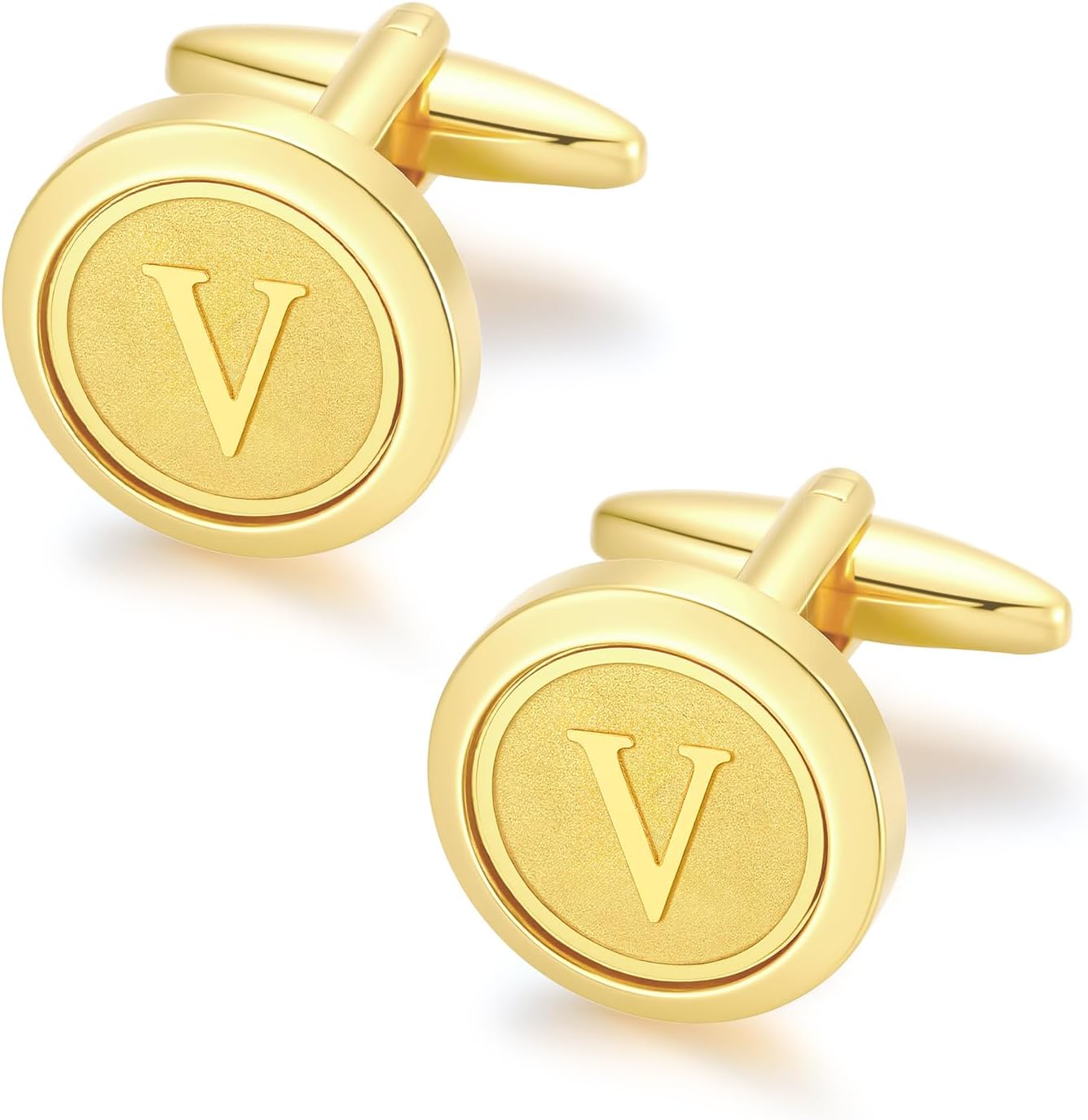 GWD Initial Cufflinks for Men Classic Cuff links Mens Letter Shirts CuffLinks Wedding Gift