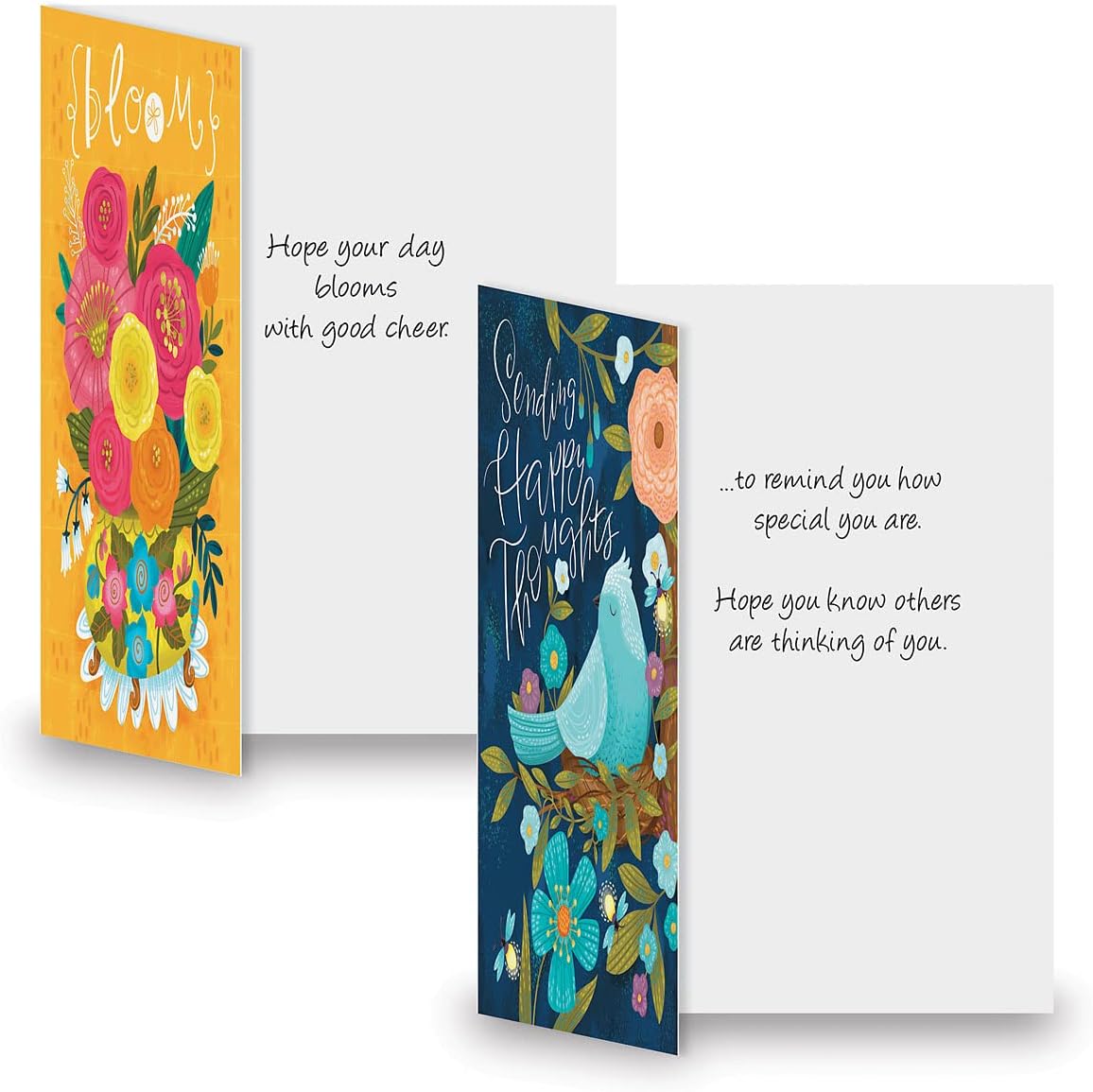 Current Warm Wishes Thinking of You Friendship Greeting Card Set - Value Pack of 20 Cards With White Envelopes for Friends & Family, 10 Designs, Large 5" x 7" Assortment