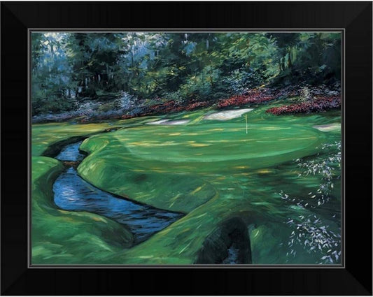 CANVAS ON DEMAND 13th at Augusta Black Framed Art Print, Golf Artwork