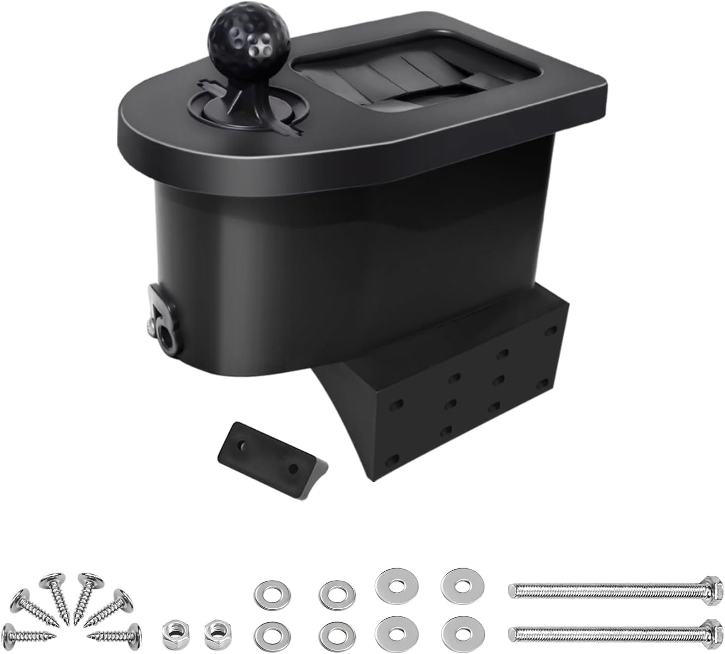 Golf Cart Ball Washer and Club Cleaner Kit with Side Bracket, Golf Ball Washer Cleaner for EZGO, Club Car, Yamaha, Advanced EV, Star EV, Universal & Detachable