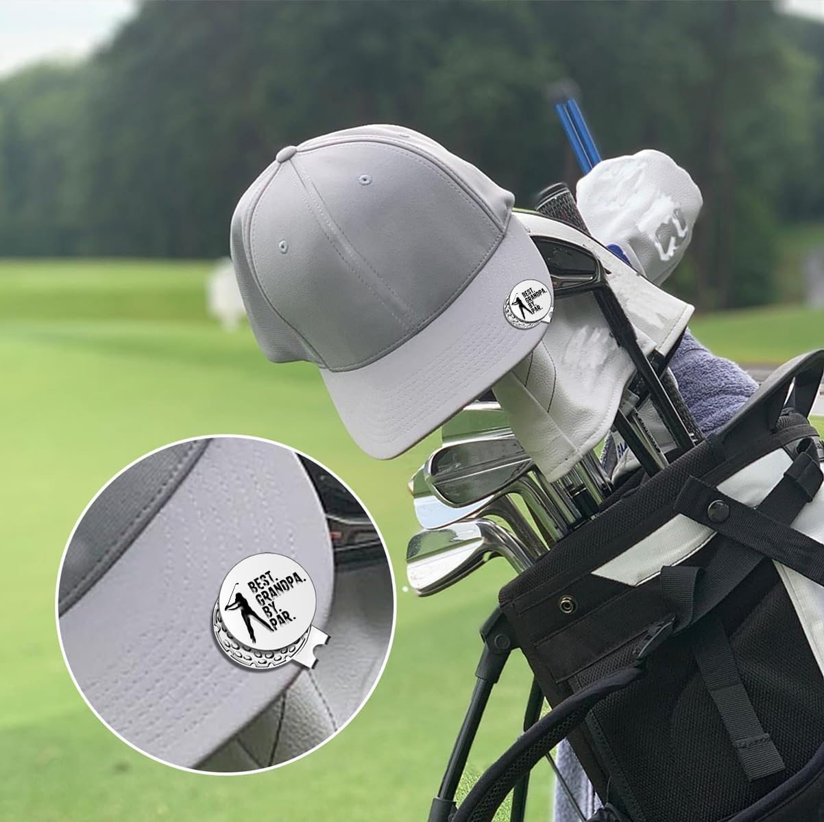 Best Dad by Par Golf Ball Markers, Men's Golf Accessories, Birthday Retirement Golf Gifts for Dad Husband Grandpa