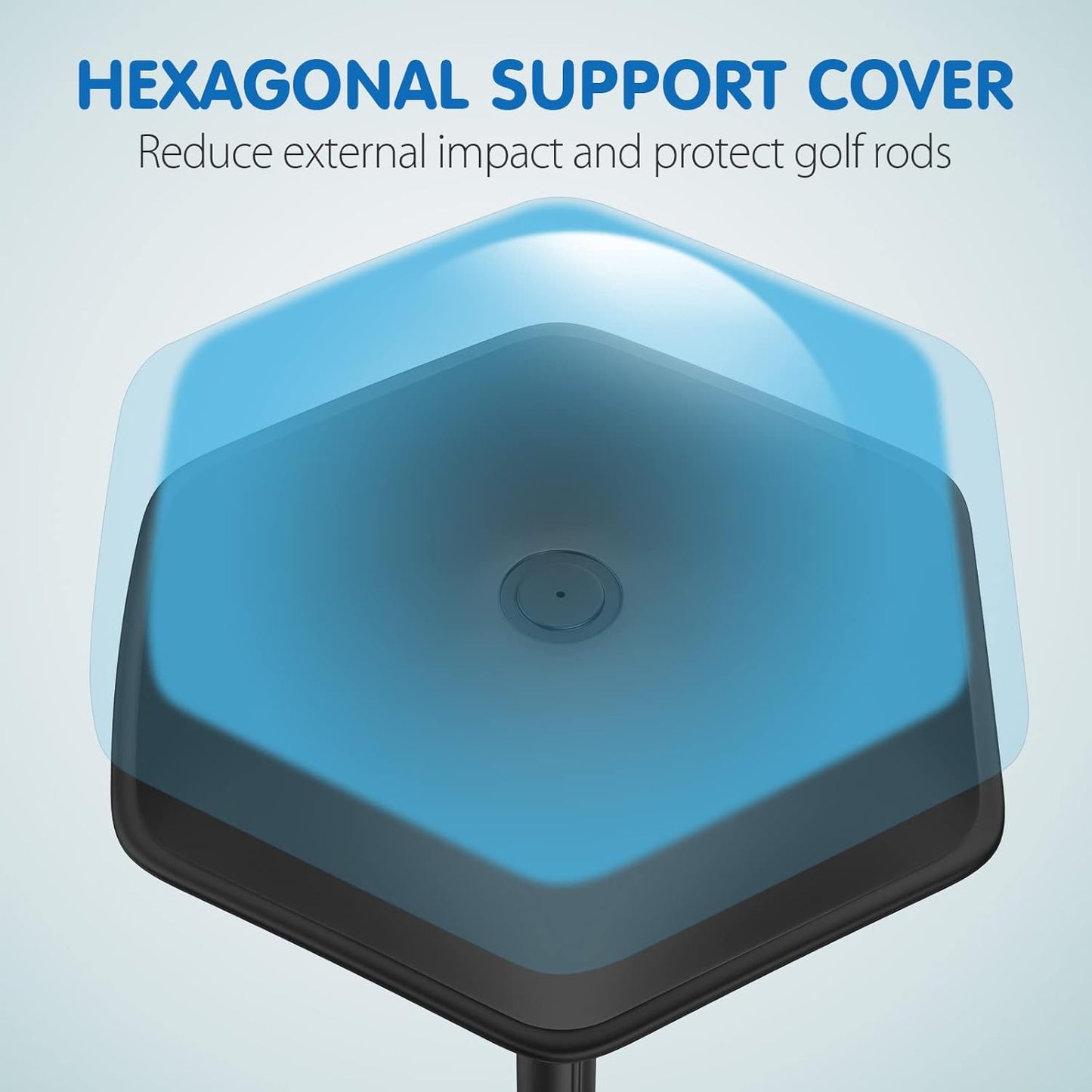 Rhino Valley Golf Travel Bag Support Rod, Aluminum Alloy Rod and Anti-Impact Support Cover, Golf Support Protector Bag Accessory, Golf Support Stick Adjustable Clubs Protection System Pole