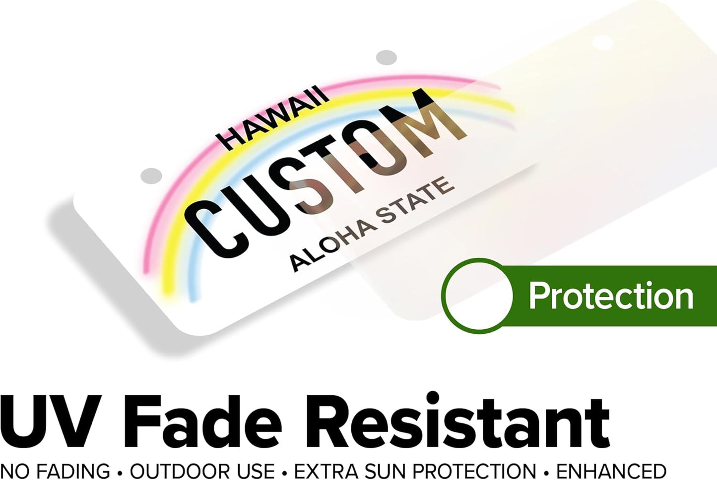 Mini License Plates, Personalized License Plates, Custom for Car, Bikes, ATV, Kids Car, Golf Cart, Jeep, 2x4 Inch, Rust-Free Fade Resistant Aluminum, USA Made by My Sign Center (Hawaii)