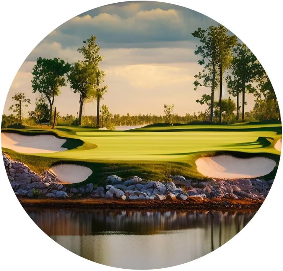 Augusta Golf Course Wall Art for Living Room Bedroom Bathroom Wall Decor Golf Course Pictures Posters Canvas Prints Modern Framed Artwork Ready to Hang(60''W x 32''H)