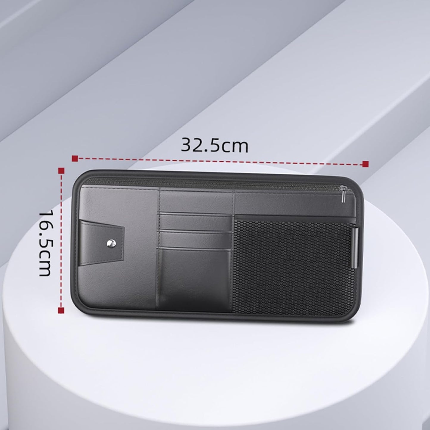 Large Sun Visor Organizer Holder - Car/Truck, Document Holder for Car Registration, License, Insurance Info, Pen, Key