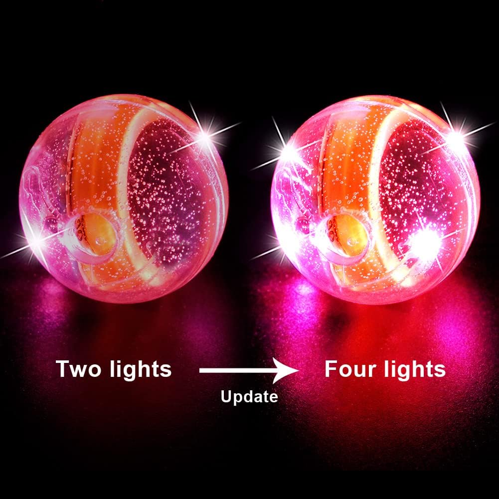 Crestgolf 4 Built-in Lights Glow Golf Balls | 300-hr Lighting Time Glow in The Dark Golf Balls | 3-Layer Design Light up Water Resistant LED Night Golf Ball(Multicolor 6pcs&3pcs
