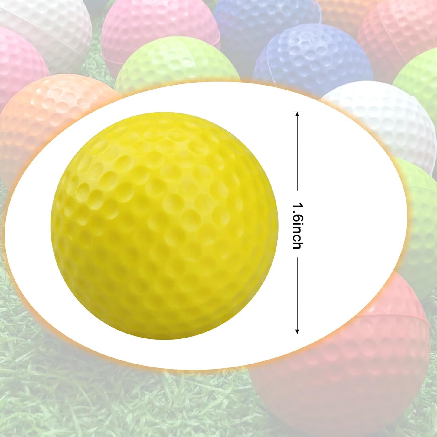 KOFULL Foam Golf Practice Balls, 24/50 Pack Realistic Feel and Limited Flight Training Balls for Indoor or Outdoor, Soft Practice Golf Balls for Backyard