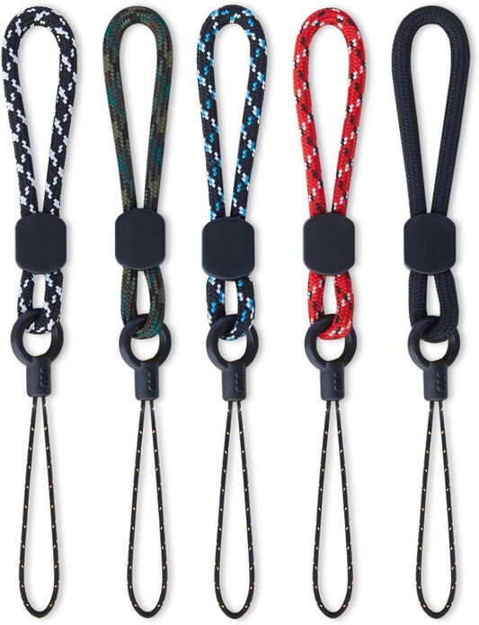 YOUOWO 5 Pack Finger Strap Ring Lanyards,Small Short Lanyard,For Phone Cases Keys USB ID Card Badge Keychain