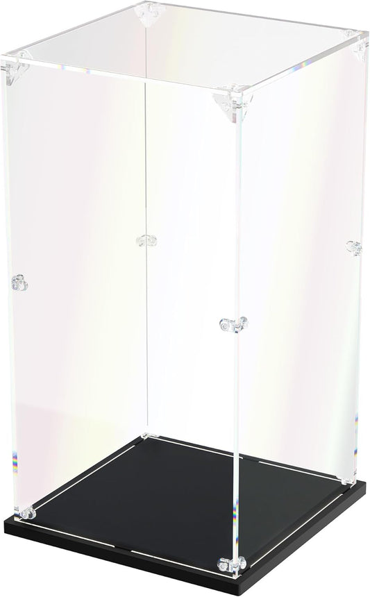 Clear Acrylic Display Case ,Self-Assemble Showcase for Collectibles, Action Figures, Dolls, Toys - Alternative Glass Box for Commemorative Gifts (7.84x7.84x15.74 inch, 20*20*40 cm)