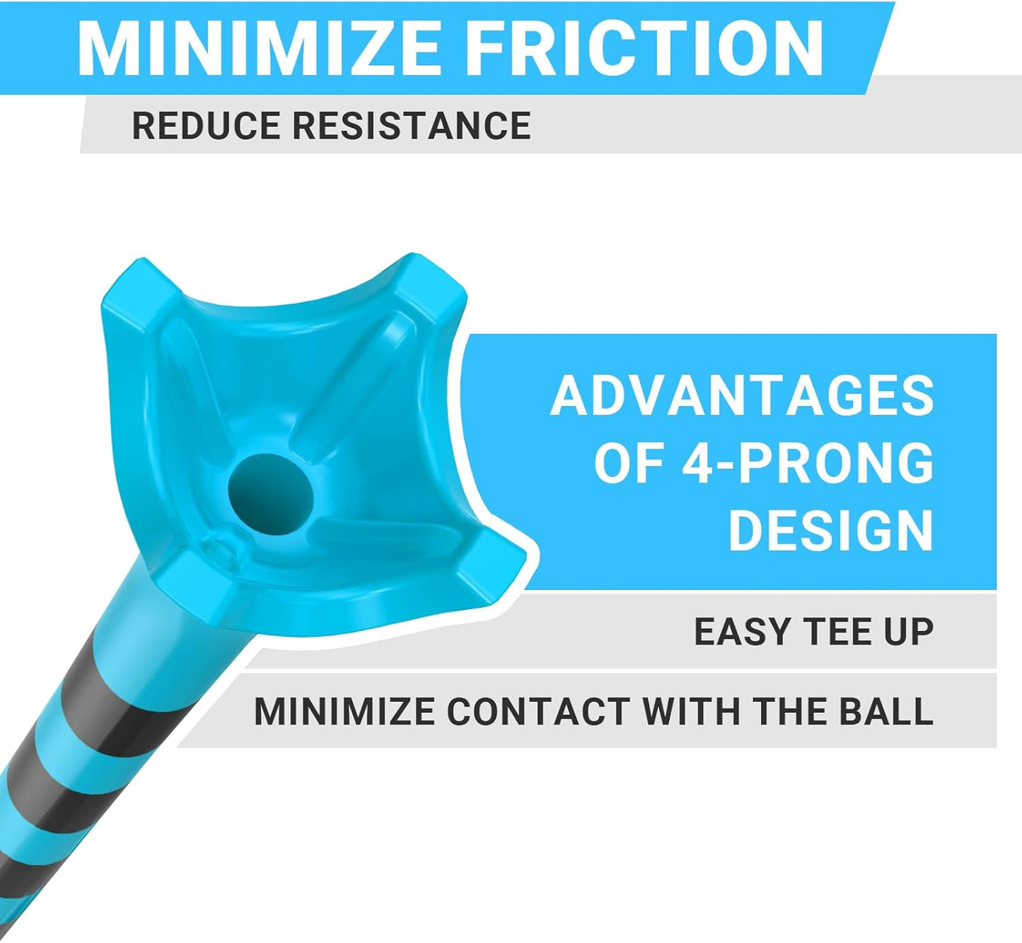 Professional Plastic Golf Tees 100 Pack (3-1/4" or 2-3/4"), Enhanced Durability & Stability, Engineered to Minimize Friction and Side Spin