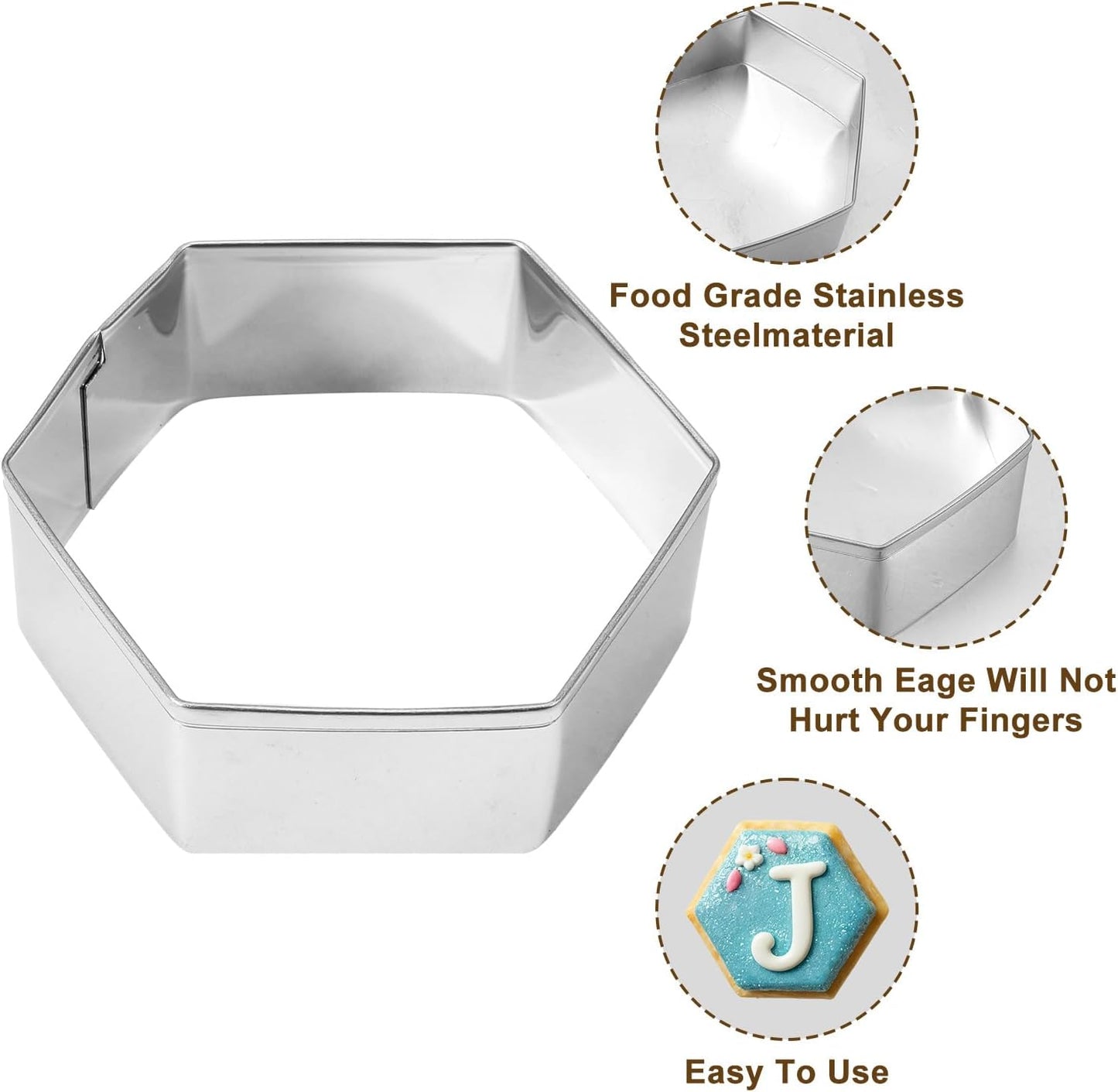 6 Piece Geometric Plaque Cookie Cutter Set Stainless Steel Plaque Cookie Cutter Wedding Cookies Cutters Cookies Cutters Variety Pack Cookiess Cutterss Shape for Baking