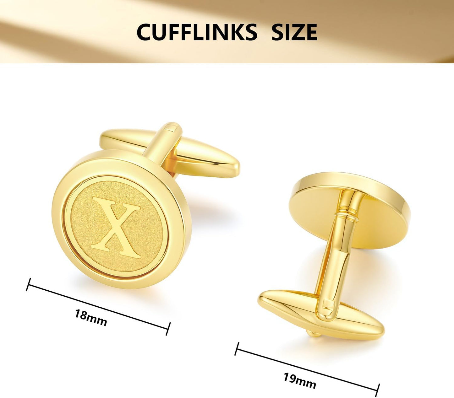GWD Initial Cufflinks for Men Classic Cuff links Mens Letter Shirts CuffLinks Wedding Gift
