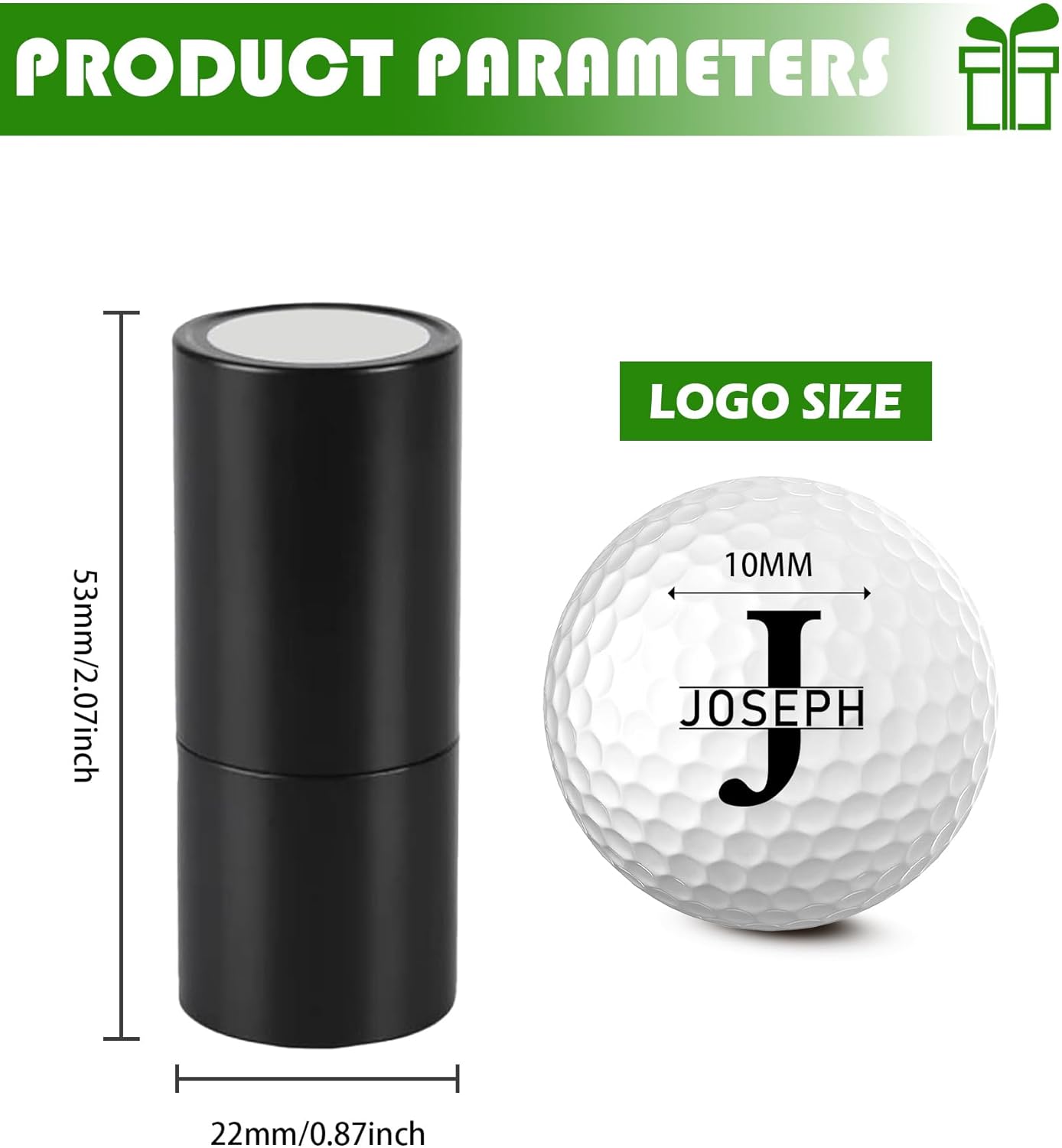 Custom Golf Ball Stamp, Personalized Golf Ball Marker Stamp, Waterproof Golf Ball Stamper with Monogram Logo Design, Golf Accessories Customized Golf Gifts