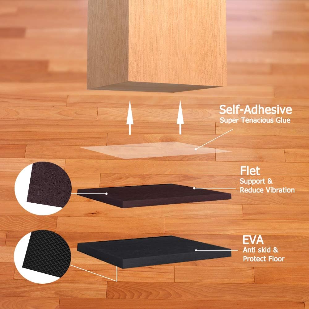 Yelanon Non Slip Furniture Pads -8pcs 6" Grippers Hardwood Floors, Non Skid for Furniture Legs,Self Adhesive Rubber Furniture Feet, Anti Slide Furniture Floors Protectors for Keep Couch Stoppers