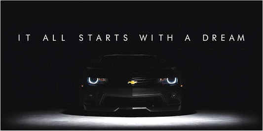 Motivational Wall Art for Office, Super Car Art Canvas, Inspirational Automotive Decor for Camaro Sportscar Lovers, Motivational Wall Decor for Office and Home, Inspiring Car Poster (8 x 8 in)