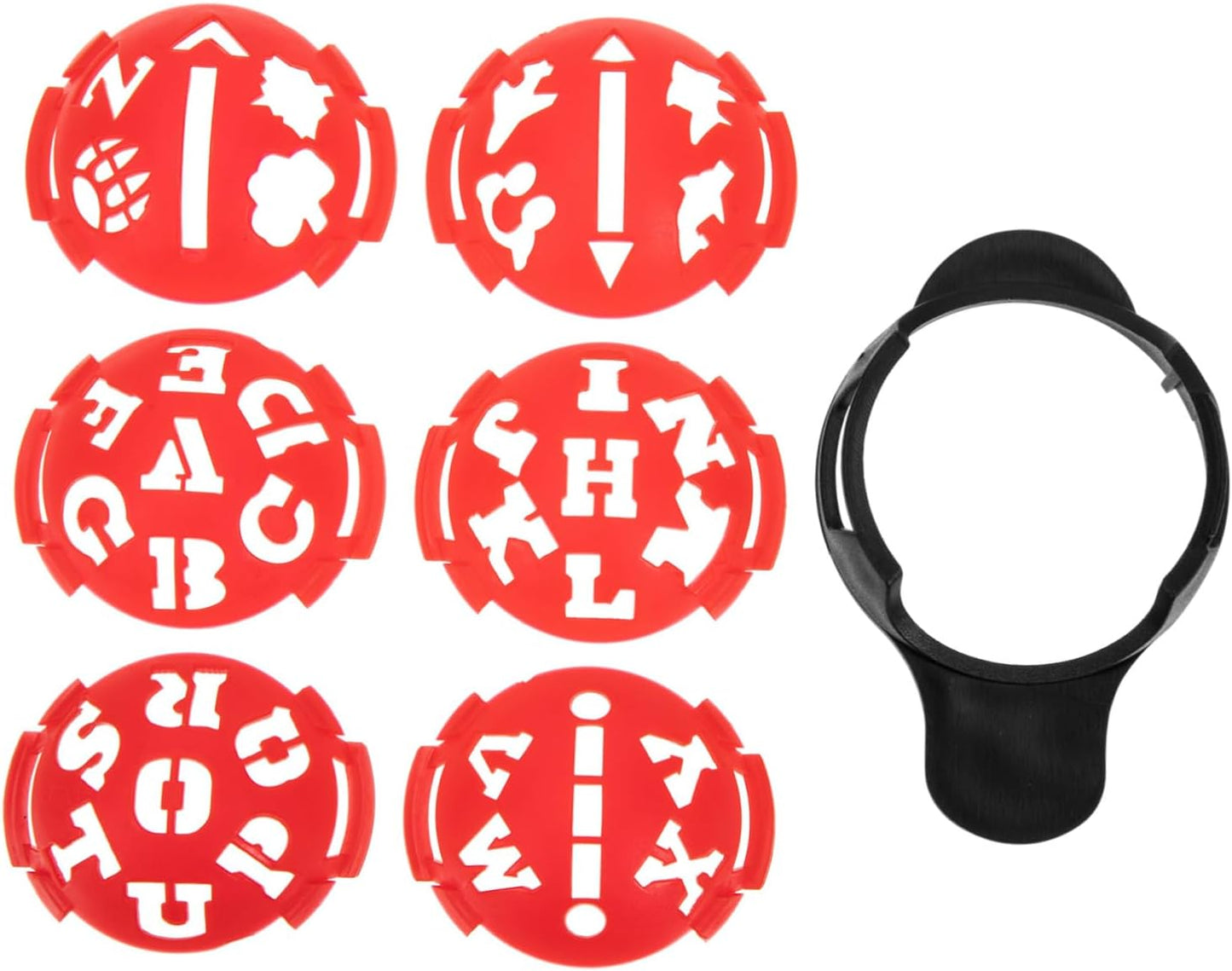 Creative Golf Ball Markers with Line Letter Pattern Stencils Golf Ball Liner Kit with Base for Accurate Alignment and Swing Improvement Lightweight Golfing Accessories for Easy