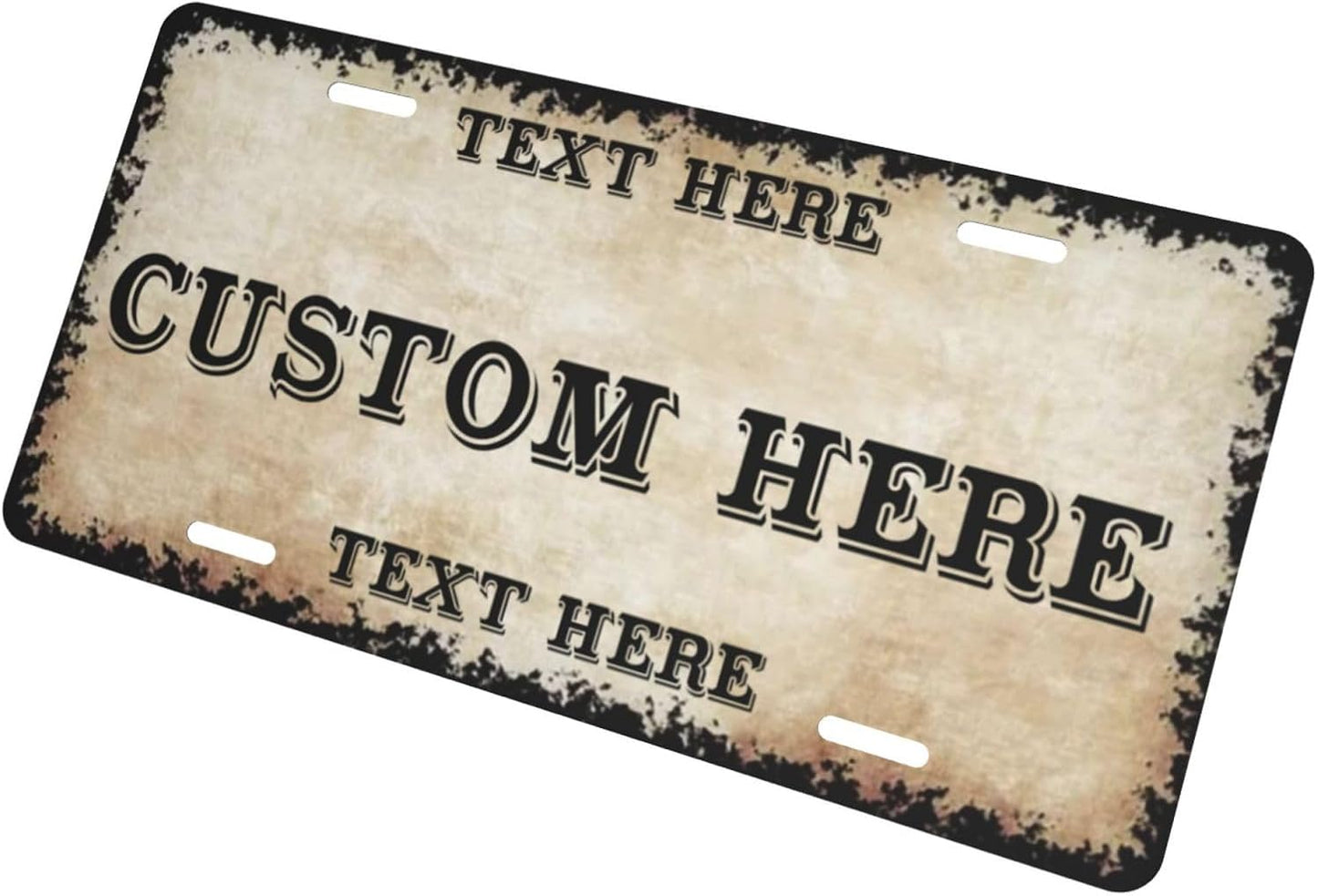 Custom Personalized Text Image Photo Design Customized Tag Aluminum License Plates for Front of Car 6x12 Inch-12