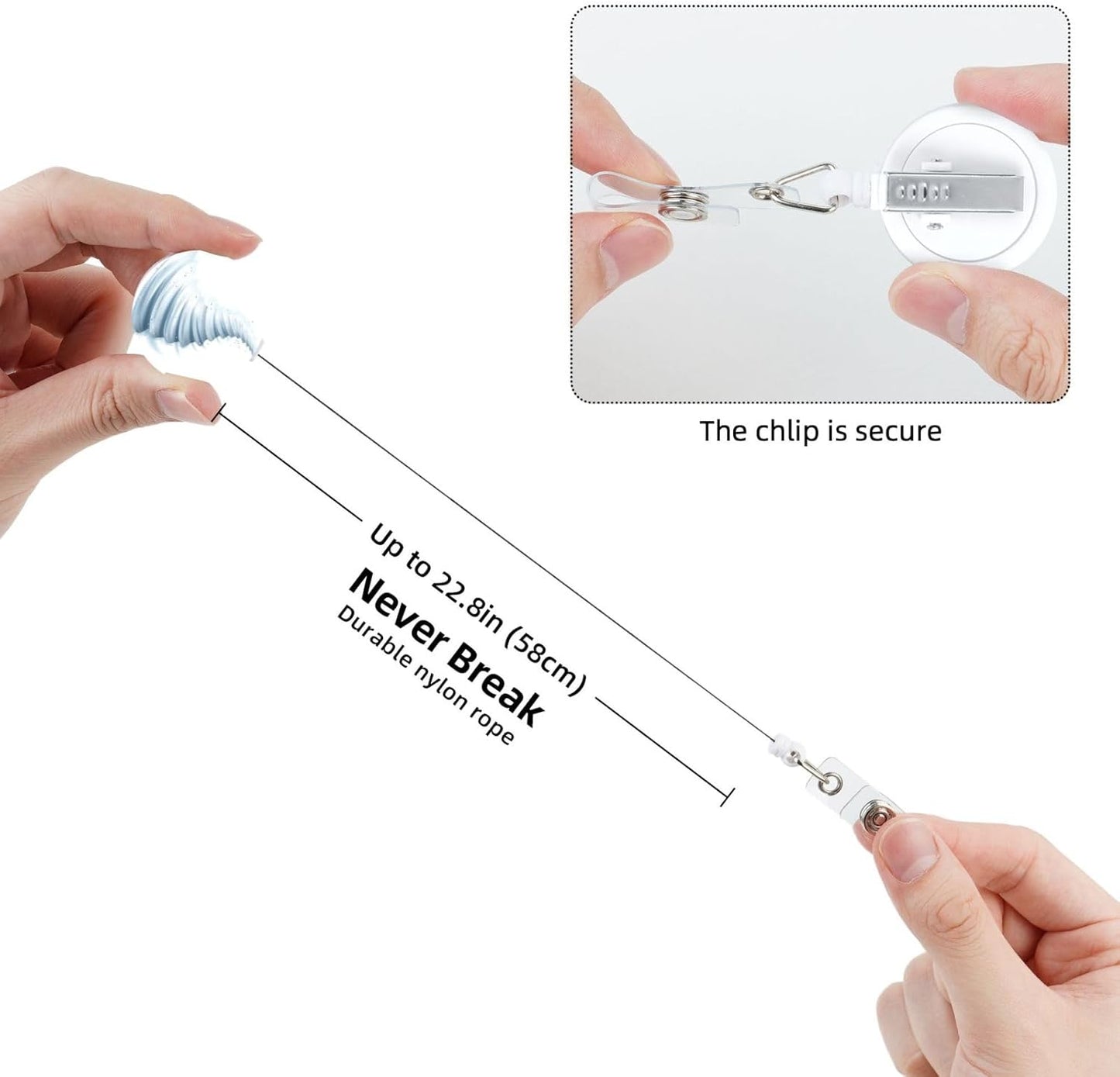 Tornado Badge Reels Retractable Badge Holder with Clip for Id Name Tag Office Worker Student Teacher Nurse Doctor