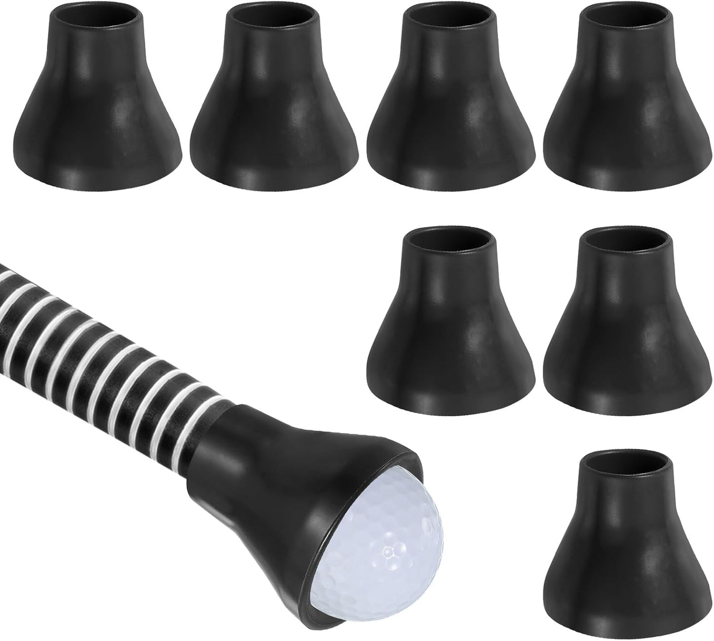 PATIKIL Golf Ball Retriever Grabber, Golf Ball Suction Cup Grabber Rubber Putter Grip Picker Upper Tool for Golfers Putter Swing Handle Accessories