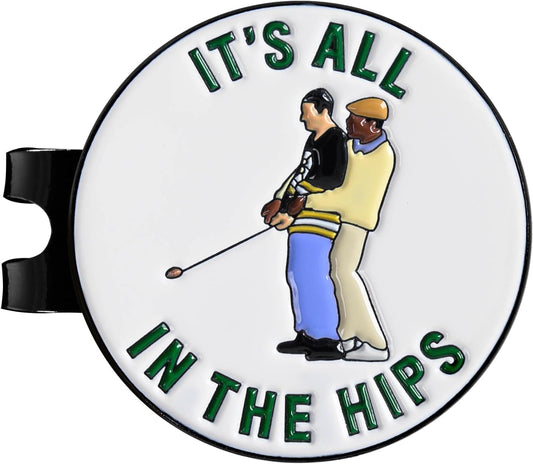 ZEETY Funny Golf Ball Marker with Magnetic Hat Clip – Golf Accessories for Men and Women, Great Golf Gift for Players with Attitude