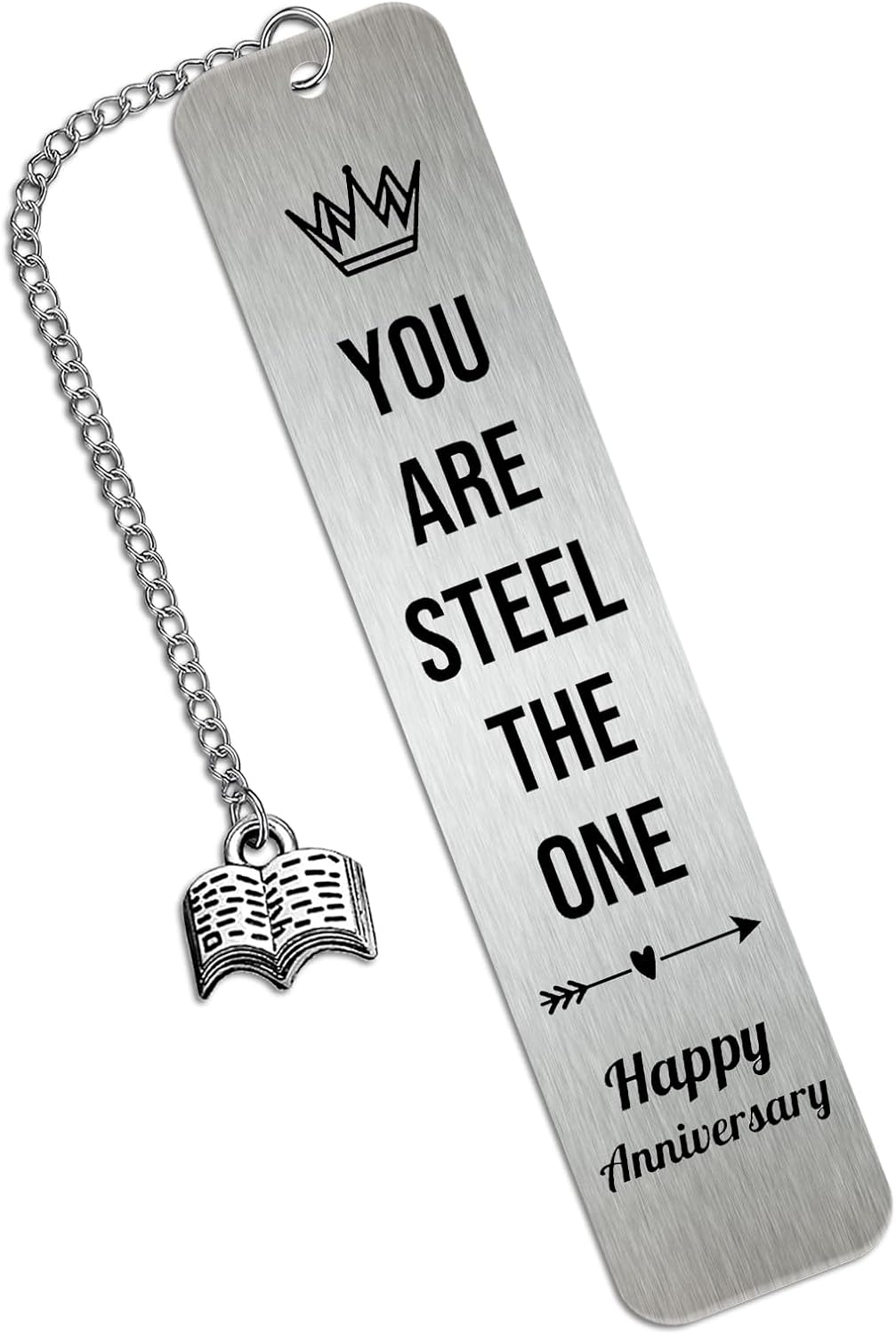 Anniversary Bookmark Gifts for Her Him, 11th Steel Wedding Anniversary Bookmarks, Best Commemorative Gift for Wife, Couple Book Marks Christmas Gifts for Book Lovers