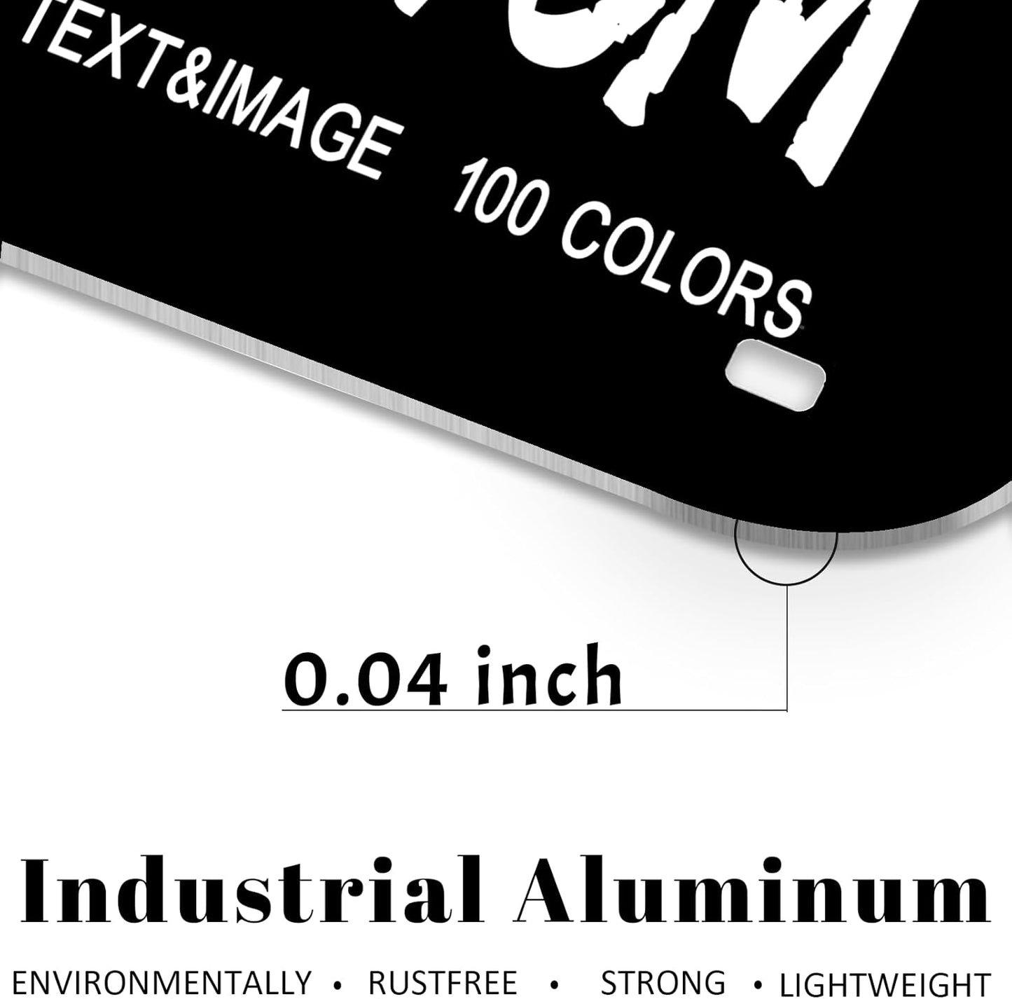 Custom License Plate,7x4 Inches Front License Plate,Thick Rust-Free,Personalized License Plate for Power Wheels|Wagons|ATV |Golf Cart Accessories|Motorcycle