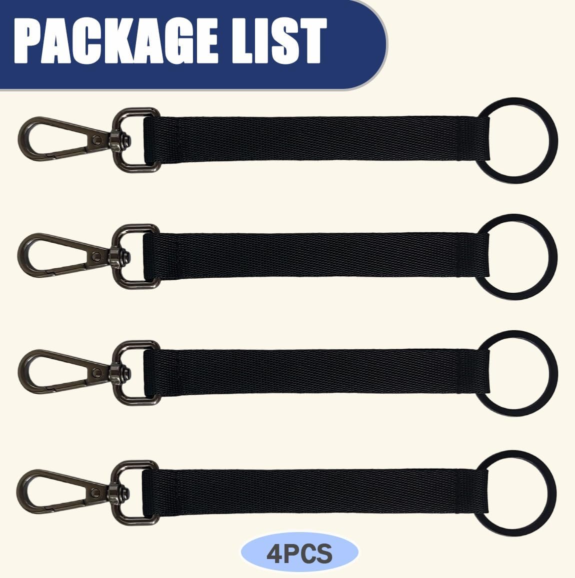 4PCS Golf Glove Grabber Holder,Glove Belt Keeper Strap, Stylish Glove Holder with Metal Clip and Keyring,Essential Golf Glove Accessories