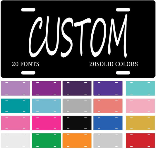 Custom License Plate for Front of Car, 6x12 Inch Personalized Aluminum License Plate with Logo Text Photo,Customize Tags and Vanity Plates for Truck Car Door Auto Accessories