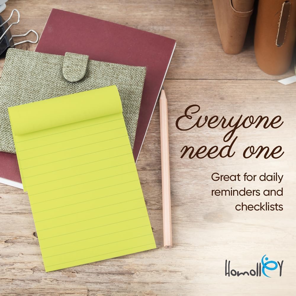 12 Pack Lined Sticky Notes 4x6 Inch – Large Ruled Self-Stick Note Pads (720 Sheets Total, 8 Bright Colors) with Strong Adhesive for Office, School & Home Use