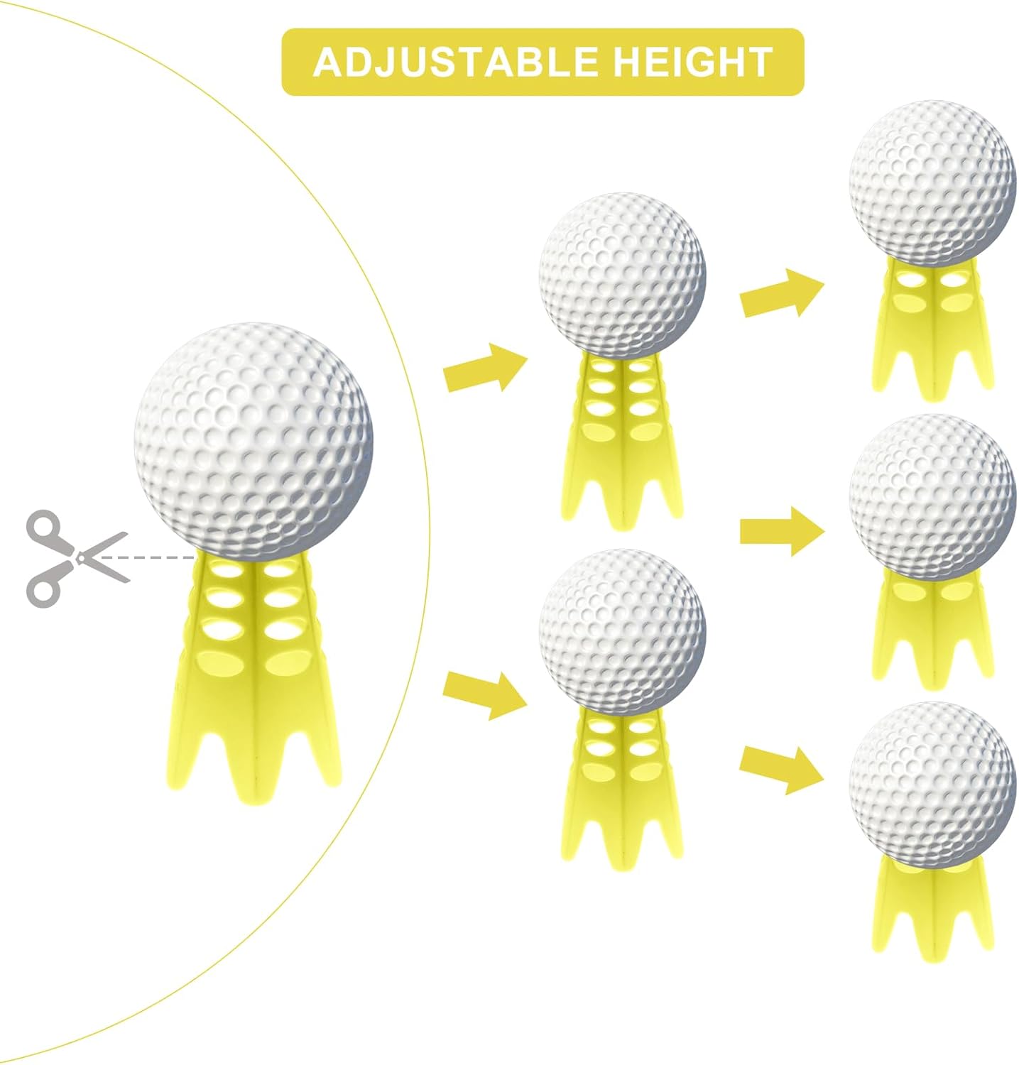 Golf Simulator Tees, Plastic Indoor Golf Mat Tees Practice Turf and Driving Range Winter Golf Tees (18 Pcs)