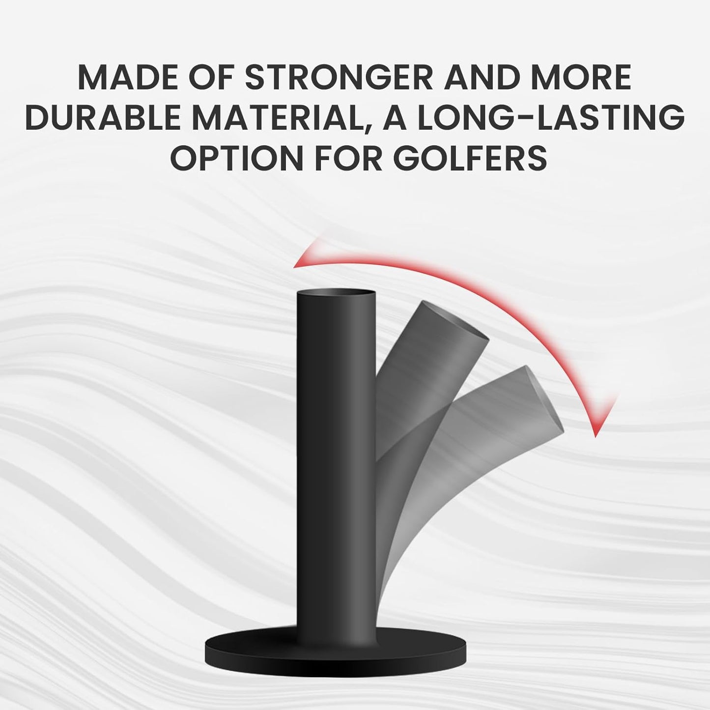 Golf Rubber Tees Driving Range Different Size, Professional Durable Tee Set for Indoor Outdoor Practice Mat…