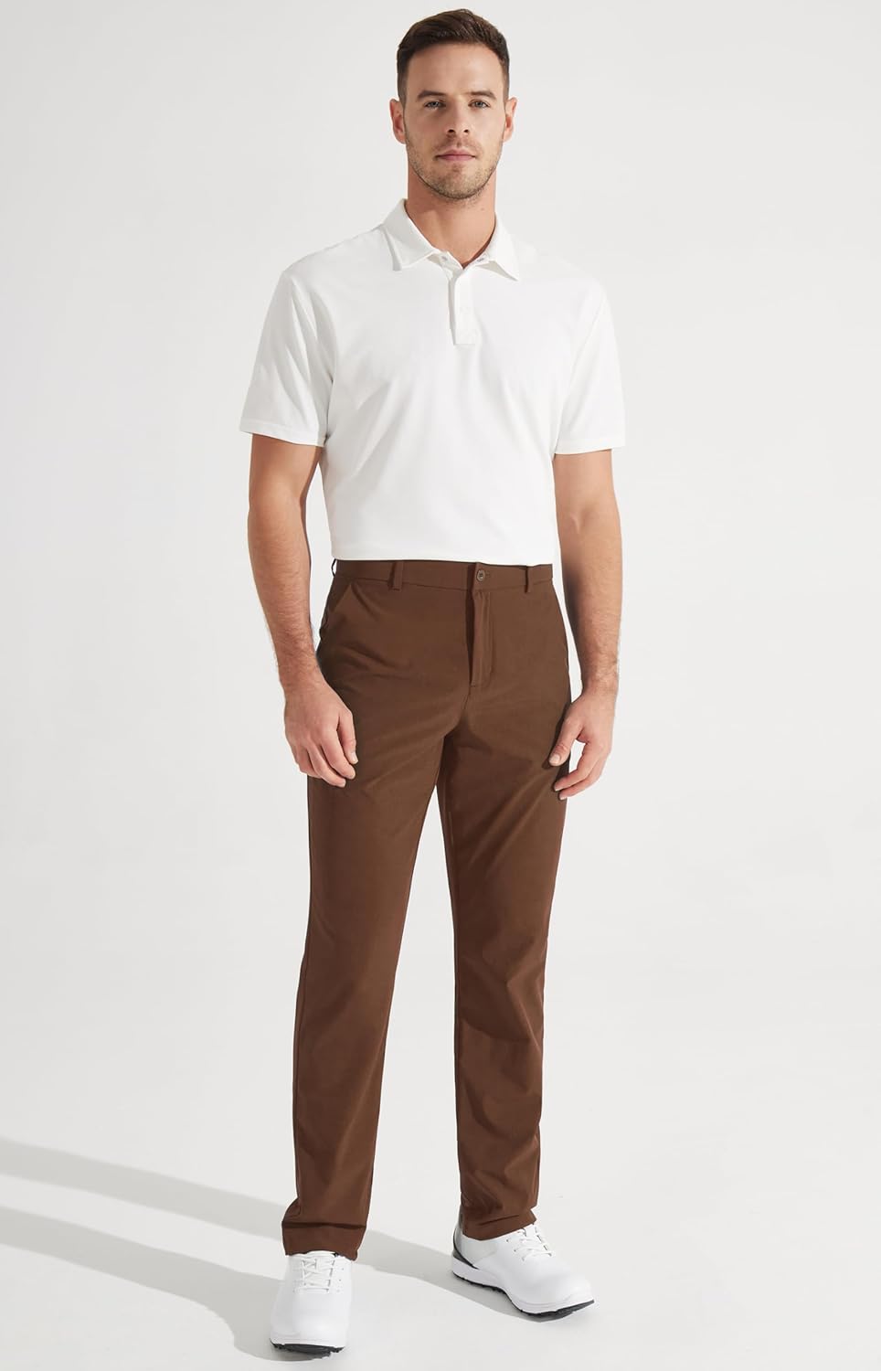 Libin Mens Golf Pants Stretch Work Dress Pants 30"/32"/34" Quick Dry Lightweight Casual Comfy Trousers with Pockets