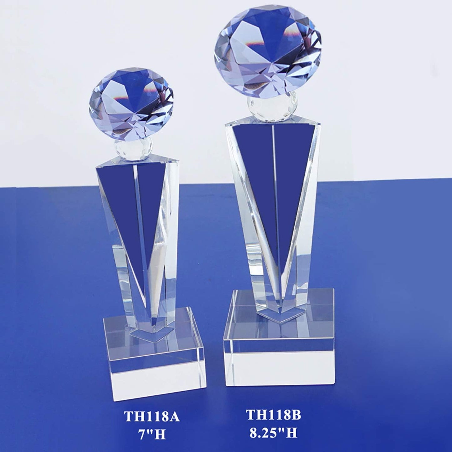 Optical Crystal Glass Diamond Trophy Awards Recognition Achievement Reality Personalized Custom Laser Etched Engraving Trophy