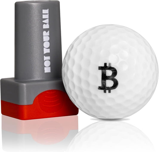 QUBI Golf Ball Stamp, Golf Ball Stamper, Reusable Self-Inking Golf Ball Stamp Marker to Identify Golf Balls, Golf Gift Golf Accessories for Men and Women Golfers