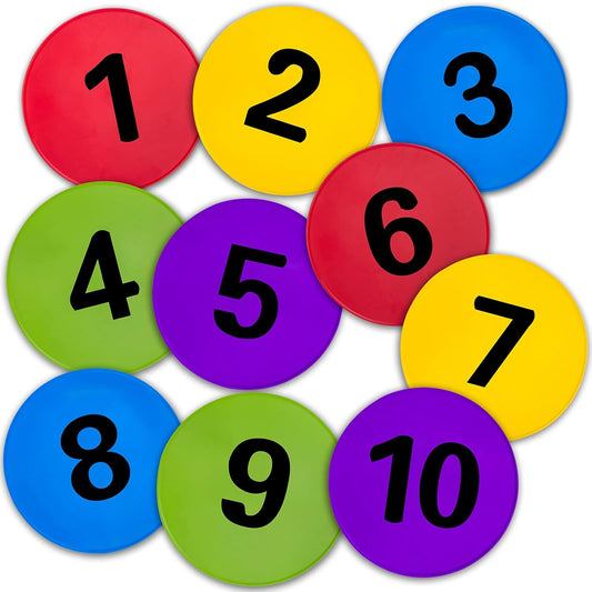 Poly Spot Markers 9 inch Non-Slip Rubber Agility Markers Flat Field Cones Floor Dots for Football, Soccer, Basketball Training Markers, School Activities, Exercise Drills, Social Distancing