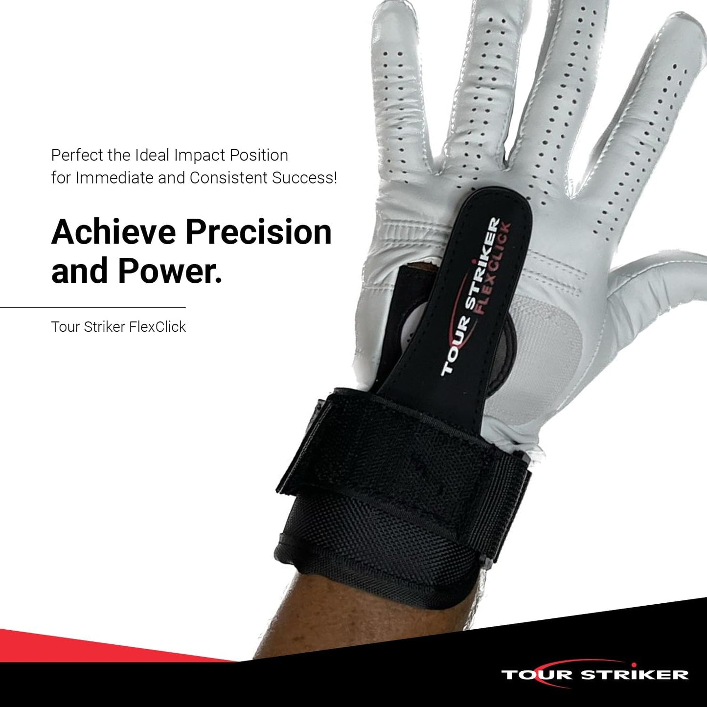 Tour Striker FlexClick - Golf Wrist & Grip Swing Trainer - Essential Training Aid Equipment Tool for Men & Women - Perfect for Left & Right-Handed Golfers