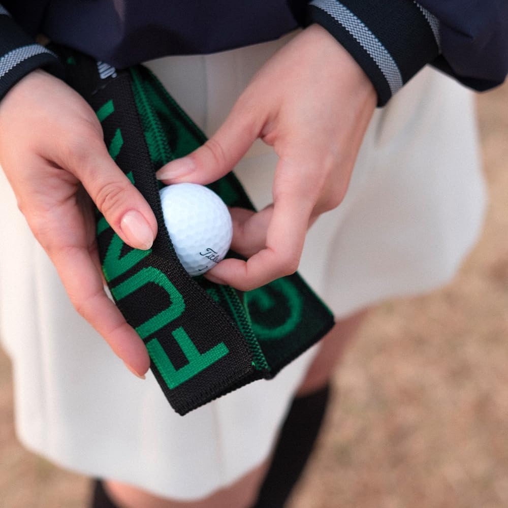 ANDGOLF Pleats Ball Towel, Use to Wash My Ball and Club, Best Choice for Golf Gifts, Embroidered Golf Towels, Clip for Bags/Pants/Skirts, Durable Elastic Band, Colorful Fashion Golf Item