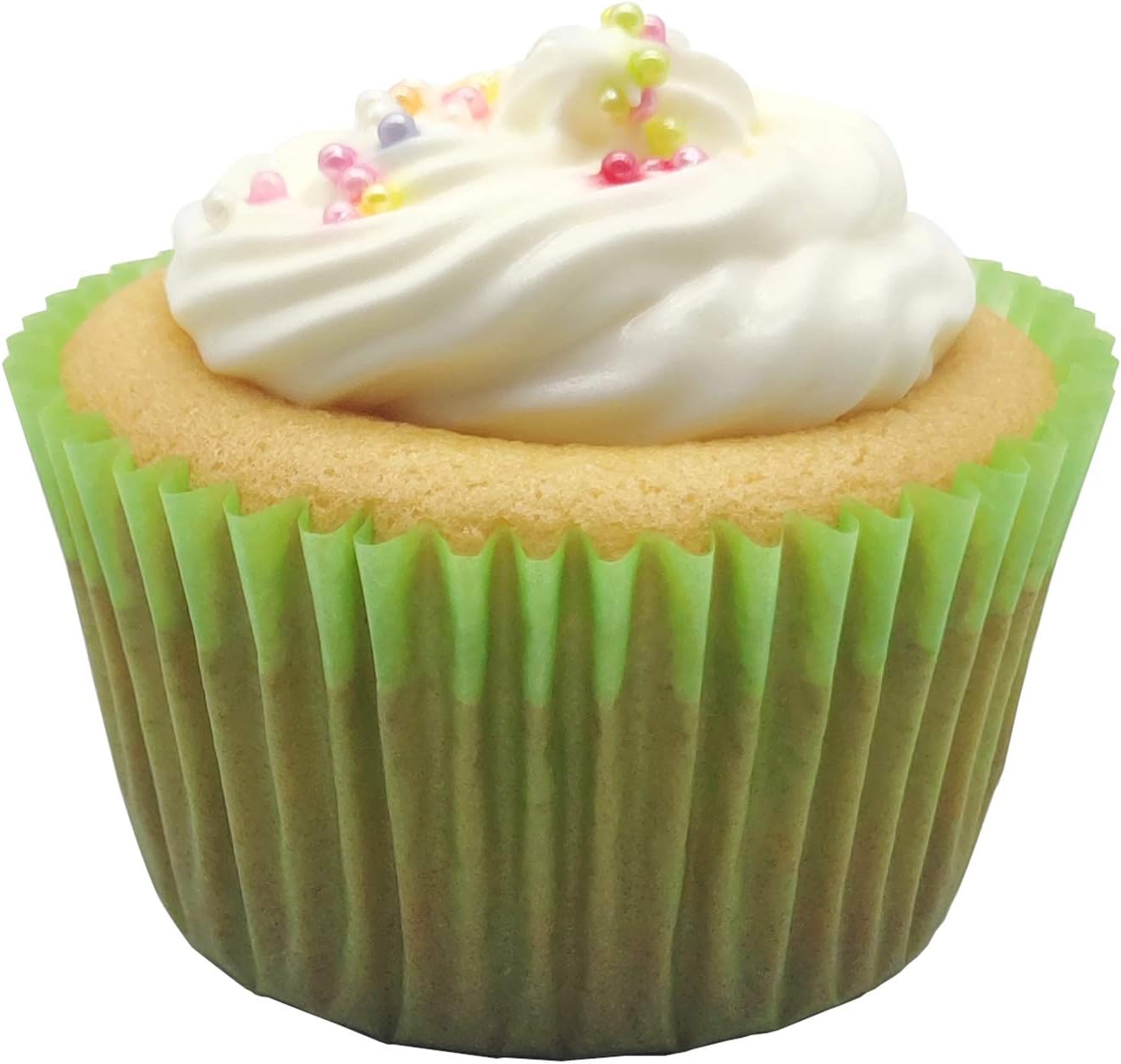 Premium Green Greaseproof Cupcake Liners Muffin Paper Baking Cups Standard Size, 100-Count