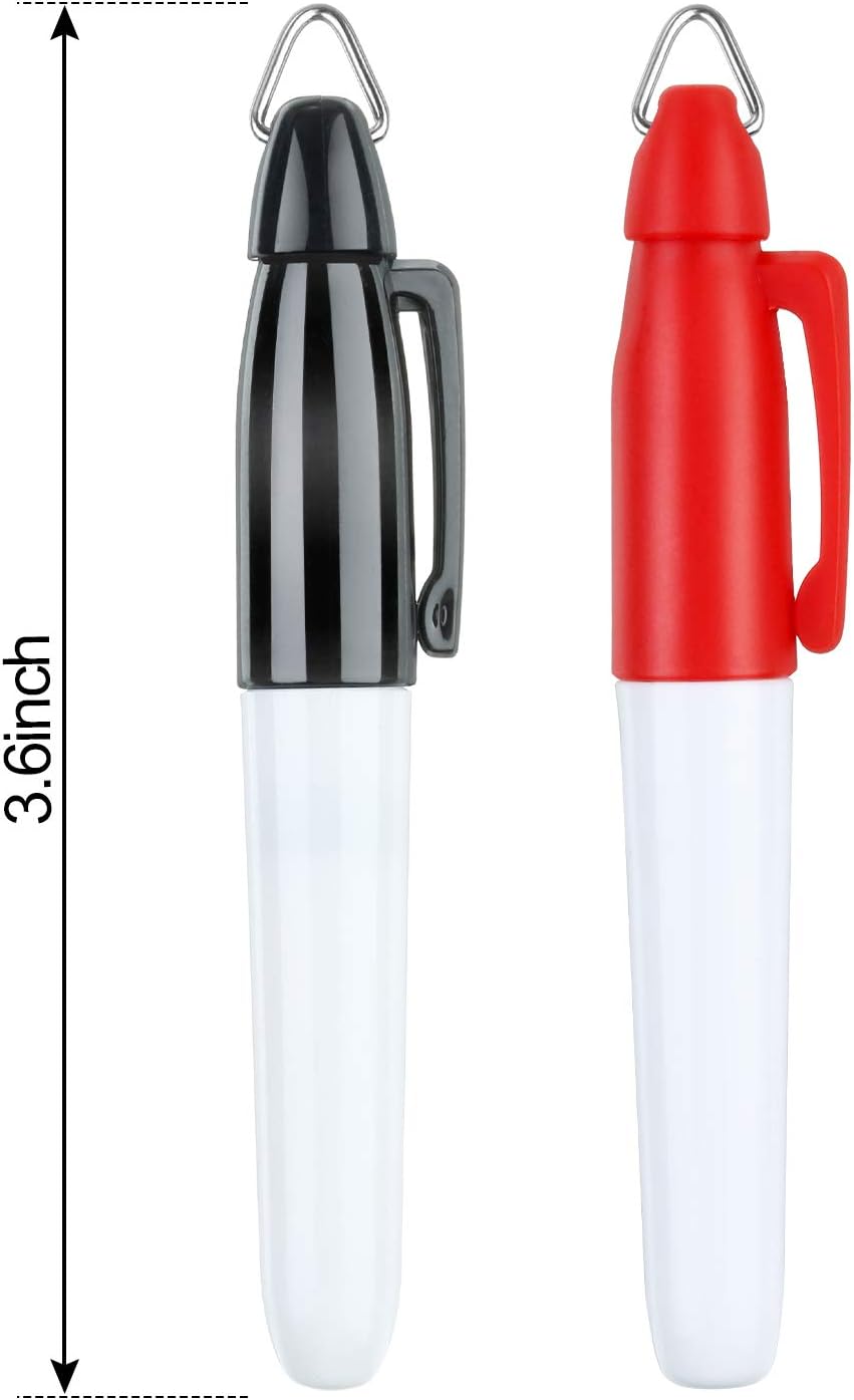 WILLBOND 2 Pieces Golf Ball Line Marker Tool Marking Alignment Putting Tool and 2 Pieces Golf Ball Marker Pen, 4 Pcs Totally