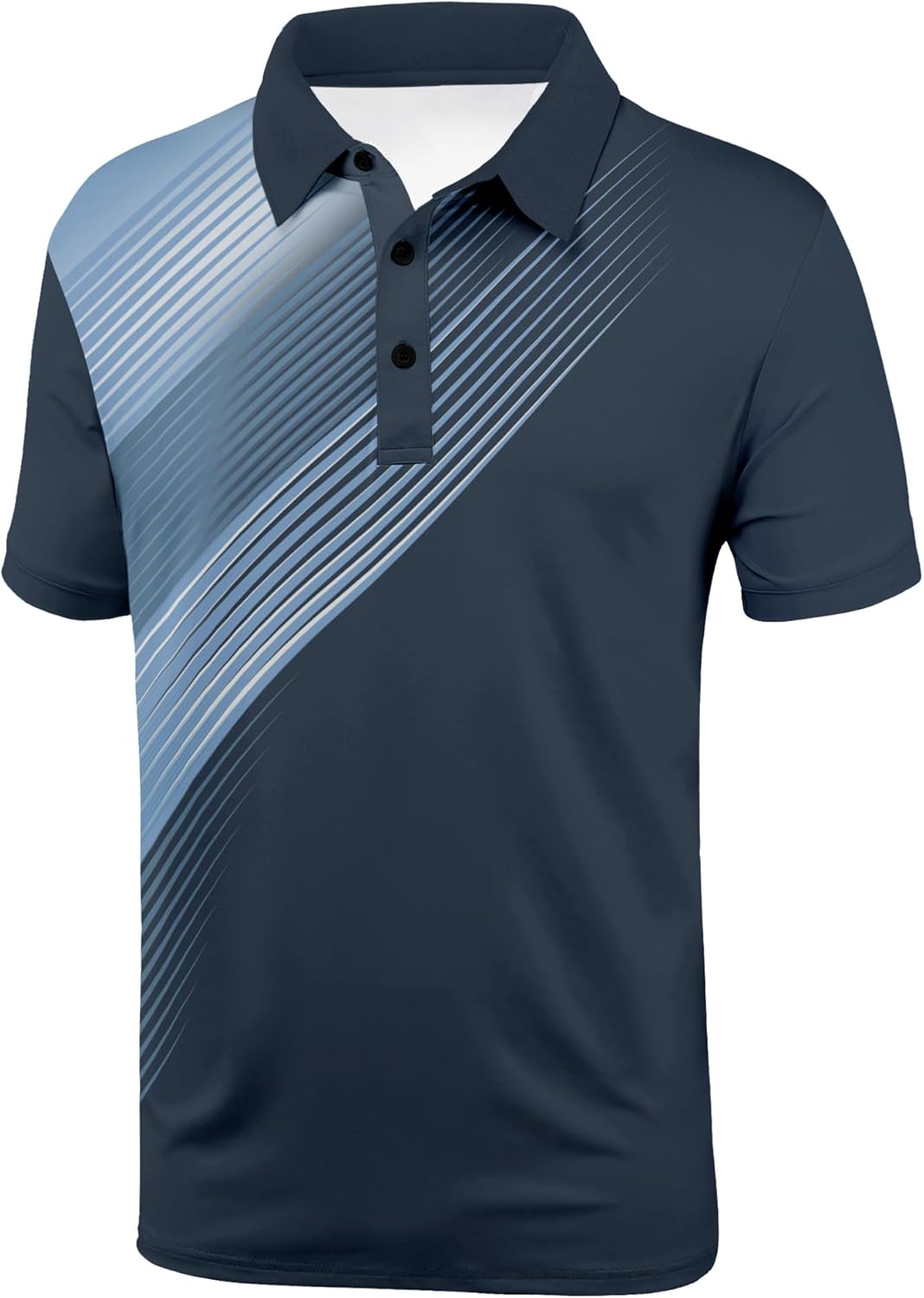 SCODI Mens Golf Shirt Moisture Wicking Performance Sport Short Sleeve Print Golf Polo Shirts for Men