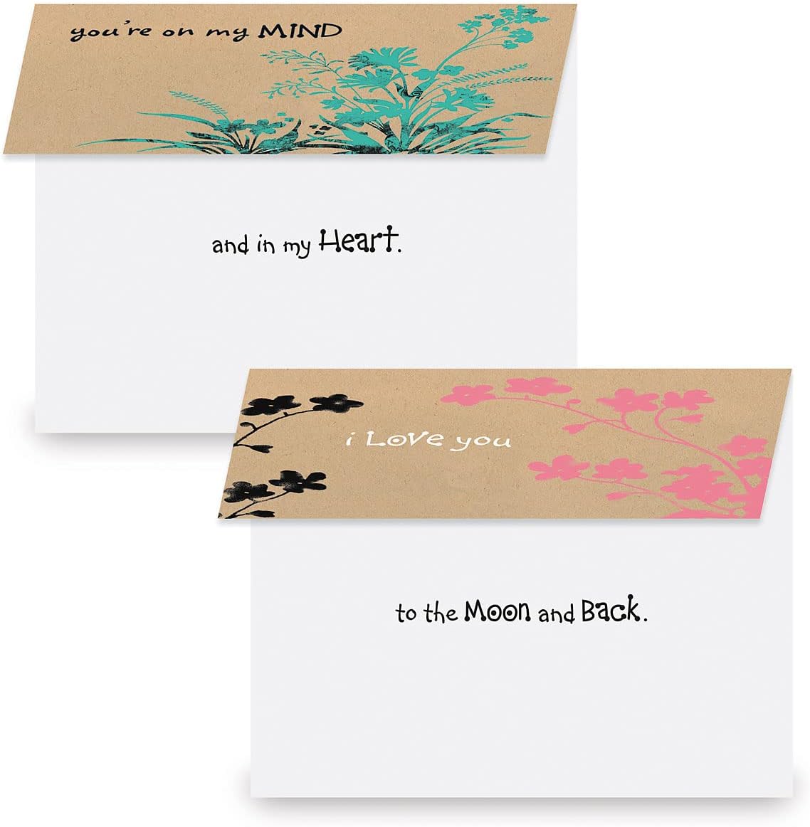 Current Kraft Thinking of You Friendship Greeting Card Set - Value Pack of 20 Cards With White Envelopes for Friends & Family, 5 Designs, Large 5" x 7" Assortment