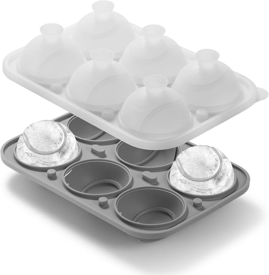 Nax Caki 3D Tennis Ice Cube Tray, Large Tennis Silicone Fun Shapes Whiskey Ice Mold with Funnel for Cocktails, Bourbon,Brandy, Whiskey Gifts for Men