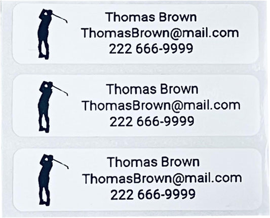 ZbZcYmt Name Stickers Tag Golf Club Labels Personalized Customized Labels 2”x0.5” Valet Labels for Golf Club ID Tags Waterproof Oil-Proof Z2