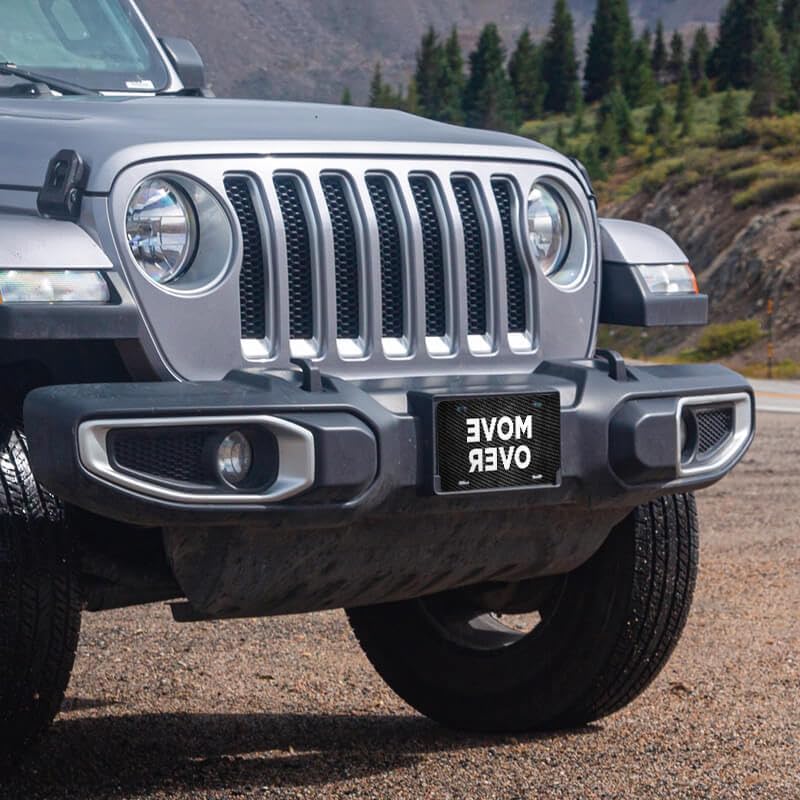 Unique Vanity License Plates | 16 Individual Designs | 3 Sizes (Automobile, Golf Cart, Motorcycle/Bike) | Made in U.S.A. | Custom Car Tags (Move Over, Golf Cart (7" x 4"))