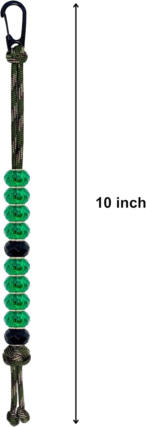 LAMIBEE Golf Beads Count Stroke Score Counter, Durable 550 lbs Paracord String with 10 Beads, Easy Scorekeeping, Hand-Braided with Clip